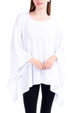 Solid Knit Sweater Caftan Poncho Tunic