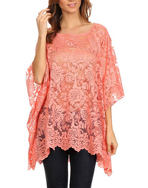 Lace Affair Caftan Poncho Tunic