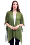 Solid Sheer Chiffon Kimono Cardigan