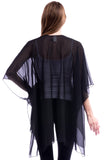 Solid Sheer Chiffon Kimono Cardigan