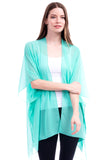 Solid Sheer Chiffon Kimono Cardigan