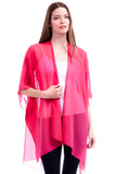 Solid Sheer Chiffon Kimono Cardigan