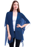 Solid Sheer Chiffon Kimono Cardigan