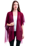 Solid Sheer Chiffon Kimono Cardigan