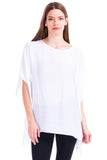 Opaque Chiffon Caftan Poncho Tunic Top