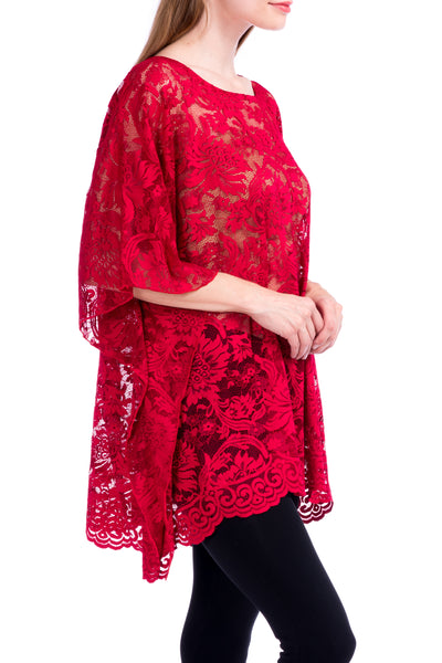 Lace Affair Caftan Poncho Tunic